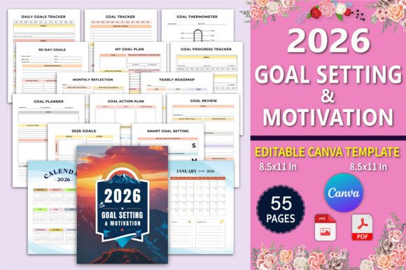 Download 2026 Goal Setting &amp; Motivation Planner - Motivation Collection