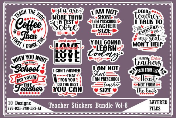 Download Teacher Stickers Bundle Vol-8 - Teacher stickers bundle Collection