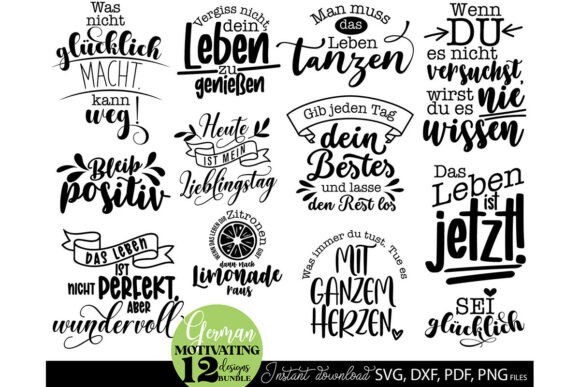 Download German Motivation Quotes SVG PNG Bundle - Motivation Collection