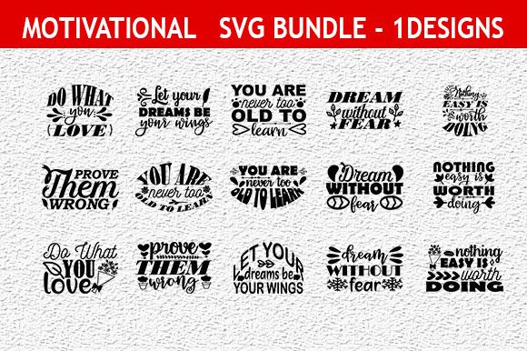 Download Motivation 45 Quotes Designs Bundle - Motivation Collection