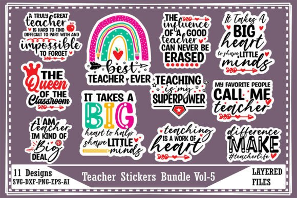 Download Teacher Stickers Bundle Vol-5 - Teacher stickers bundle Collection
