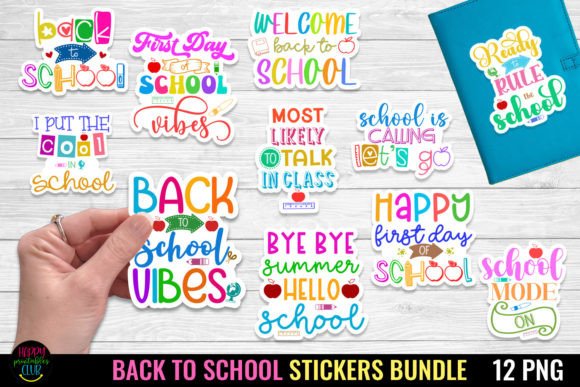 Download Back to School Stickers Bundle I School - Premium Bundle