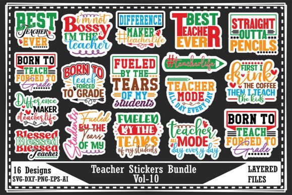 Download Teacher Stickers Bundle Vol-10 - Teacher stickers bundle Collection