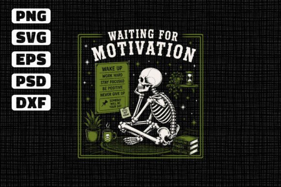 Download Waiting for Motivation Skeleton SVG - Motivation Collection