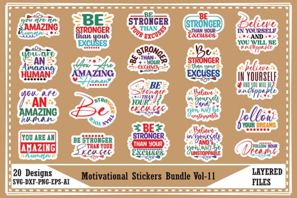Download Motivational Stickers Bundle Vol-11 - Motivation Collection